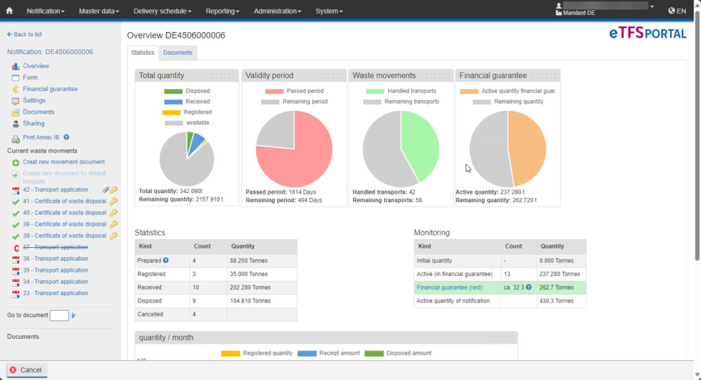 Screenshot unserer Lösung